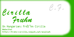 cirilla fruhn business card